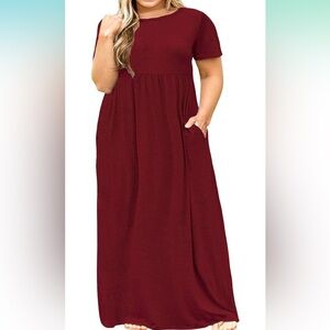 Brand New Nemidor Women Short Sleeve Plus Size Long Maxi Dress with Pockets